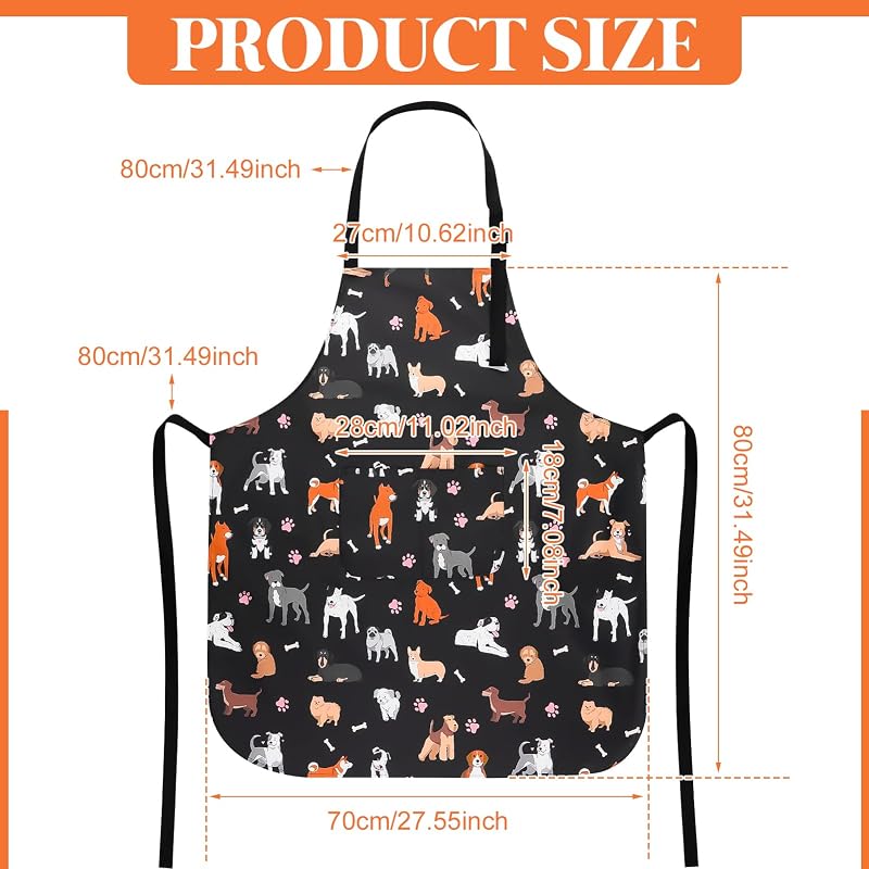 Delantal impermeable para perros con 2 bolsillos