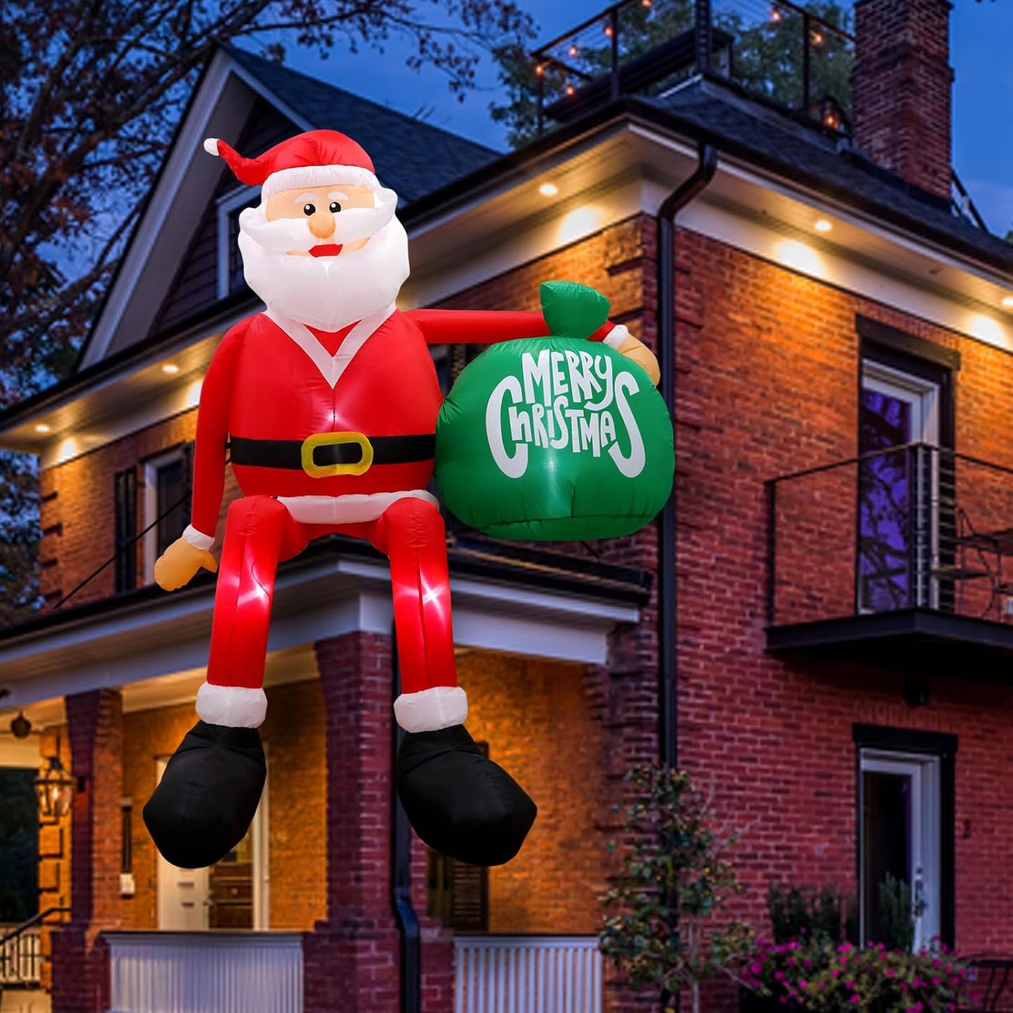Inflable Navidad 8" LED para patio techo