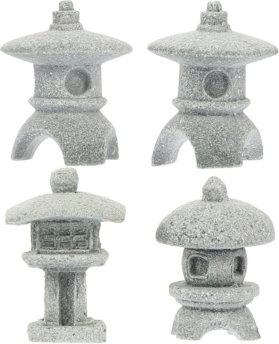 Farol pagoda mini accesorios jardín zen 4 unidades