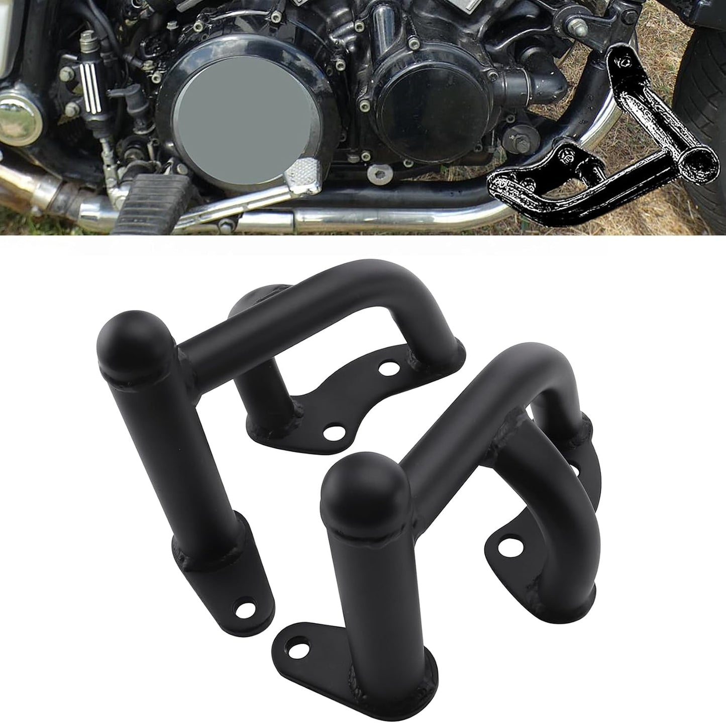 Barra choque carretera Yamaha Vmax 1200 VMX-12 91-07 negro