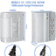 Extensor 6 tomas giratorio 1000J/125V ETL-blanco