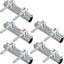 Abrazadera tubería 3/4 acero inox 6" set 5 cromo