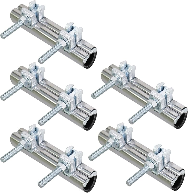 Abrazadera tubería 3/4 acero inox 6" set 5 cromo