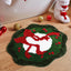 Alfombra baño navidad antideslizante 24x24pulg verde