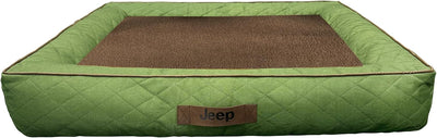 Cama perro con base foam 36x27 pulg verde resistente