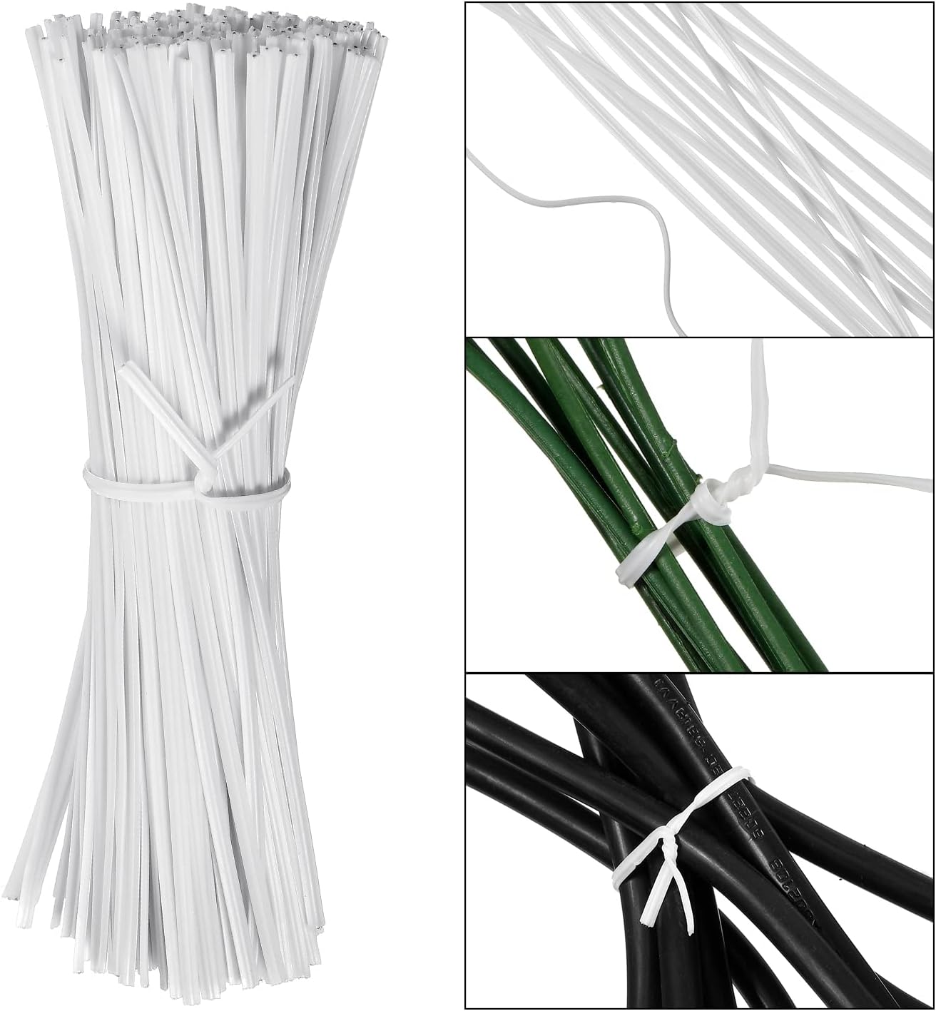 200 Corbatas Plástico Jardín 4.72" Guirnalda Reutiliz.