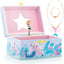 Caja joyería musical niña kit sirena azul