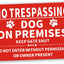 Señal advertencia no trespassing aluminio 12x8pulg impermeable