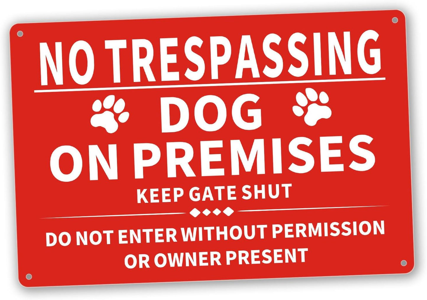 Señal advertencia no trespassing aluminio 12x8pulg impermeable