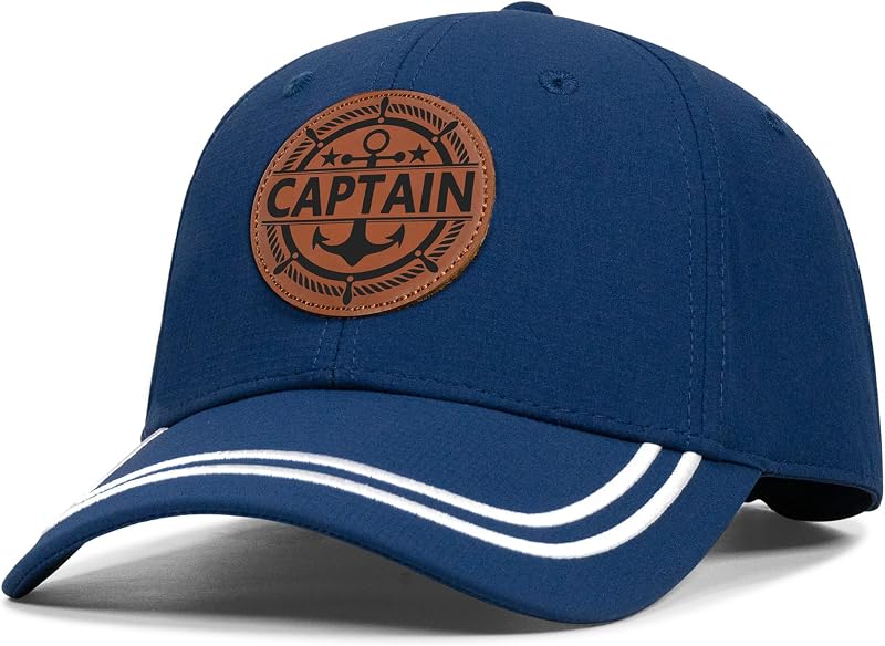 Sombrero capitán blanco/azul para hombre y mujer