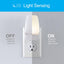 Luz nocturna LED enchufable sensor amanecer 4 pzas blanco cálido
