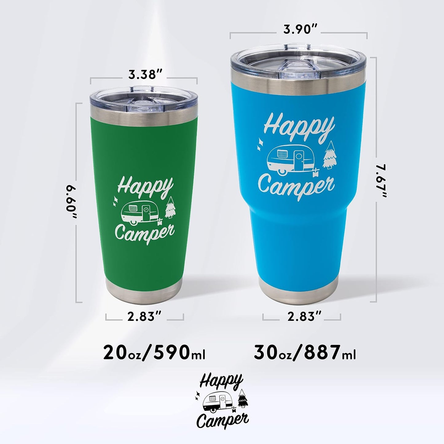 Vaso acero inox doble pared vacío tapa deslizante para viaje