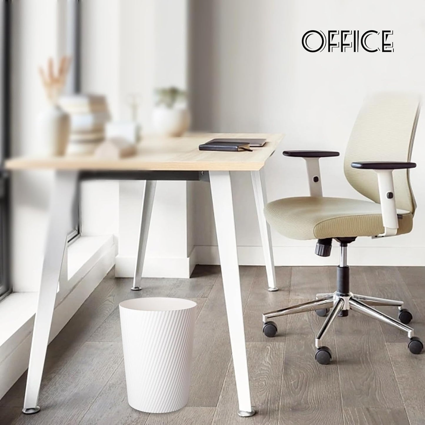 Cubo basura pequeño para baños y oficinas pack 2 blanco