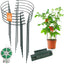 Estacas soporte plantas 32pulg pack 10 metal anillo clip