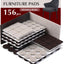 Almohadillas fieltro para muebles patas silla suelo madera 156 pzas
