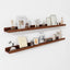 Estantes flotantes 48" madera oscura set 2