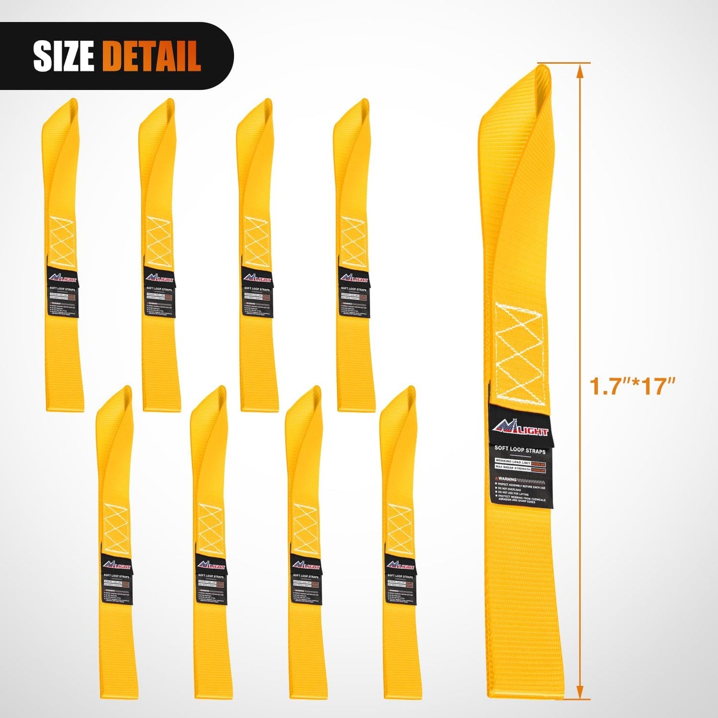 Correas amarre motocicleta 1.7x17 12000lb resistencia 8PK