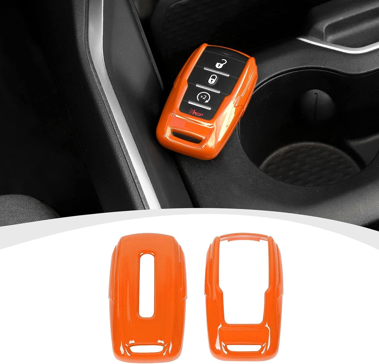 Funda llavero RAM compat Dodge 2023 naranja
