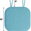 Cojines espuma viscoelástica 16x16pulg con tiras teal set 4