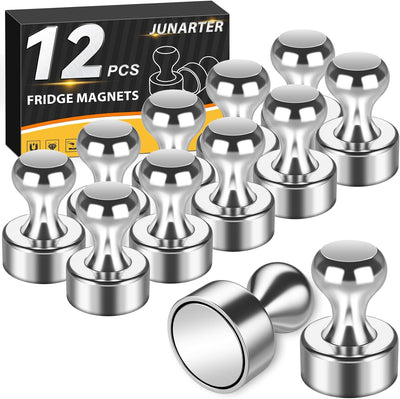 12 Pzas Imanes Nevera Fuertes Plateados Pizarra Blanca