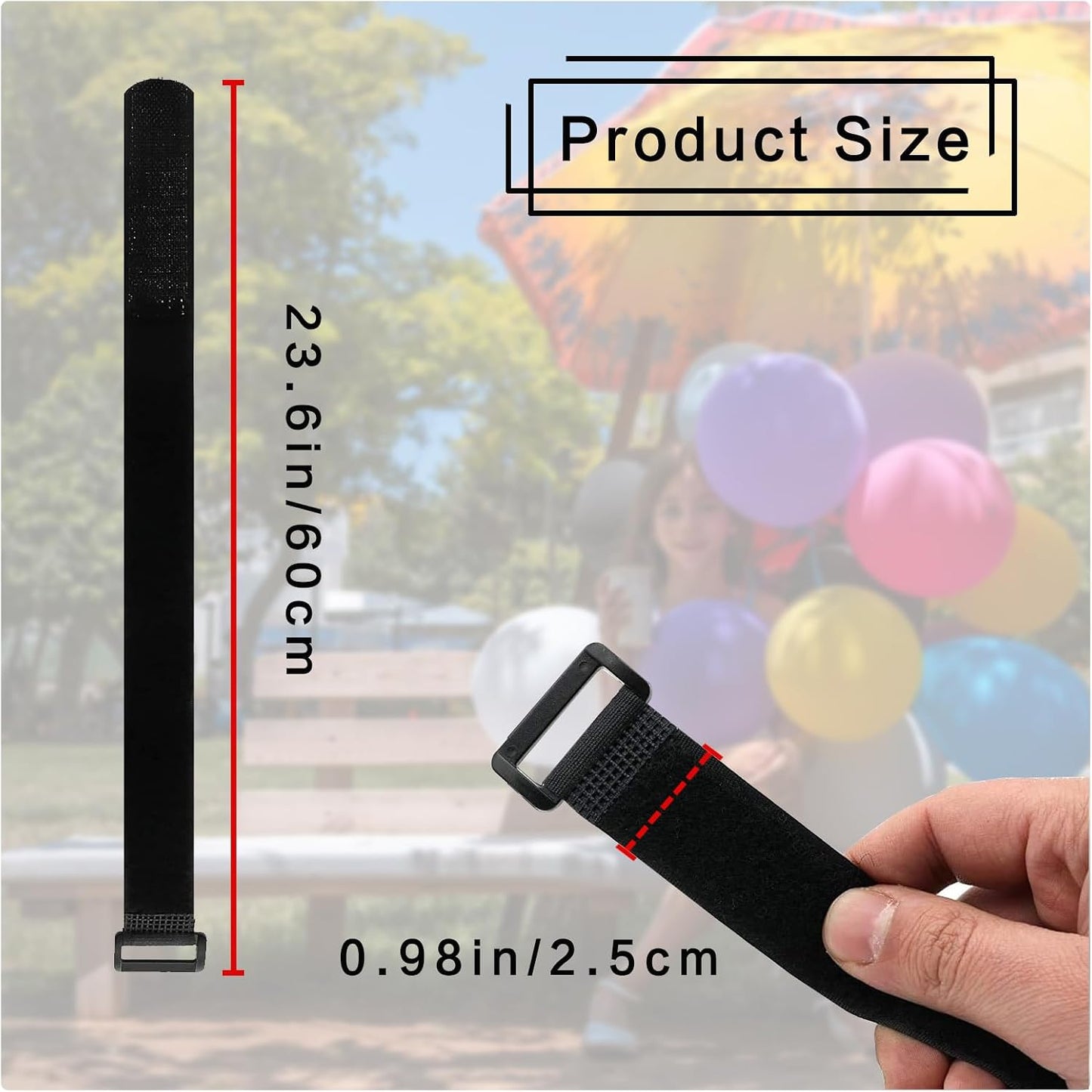 6 Pzas Correas Amarre Reutilizables para Sombrilla Patio