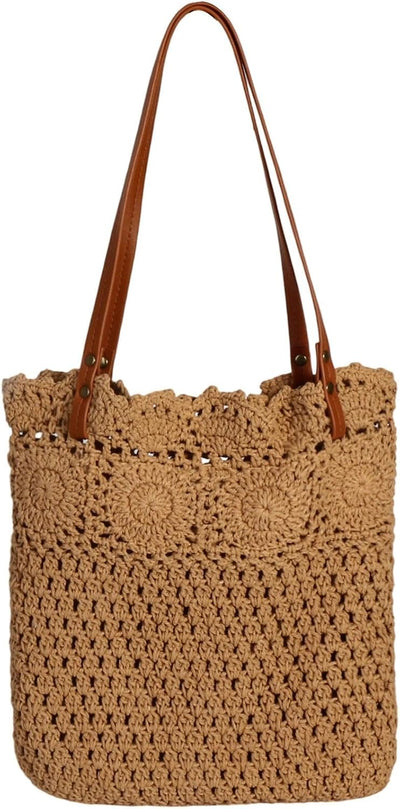 Bolso de algodón tejido a mano para playa mujer verano