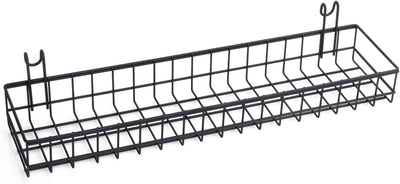 Cesta colgante rejilla pared almacenamiento negro