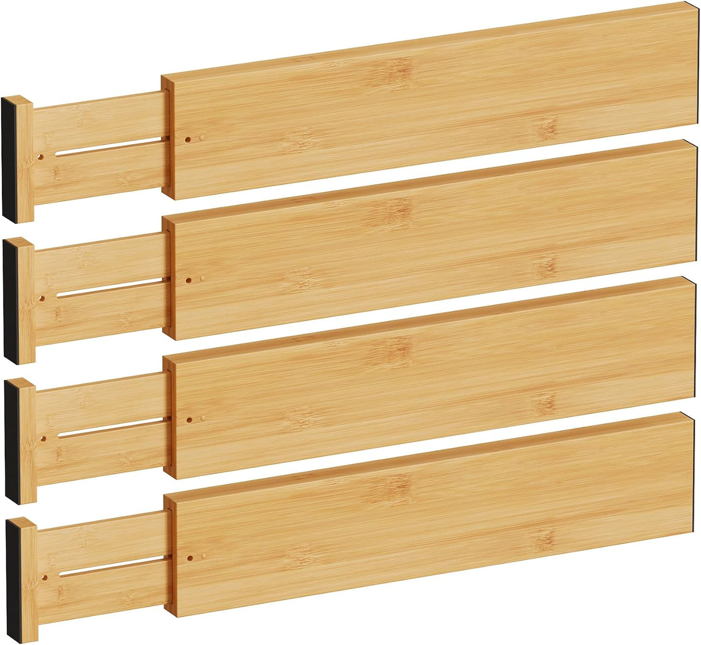 Divisores cajones bambú 16.65-22" set 4 cocina baño