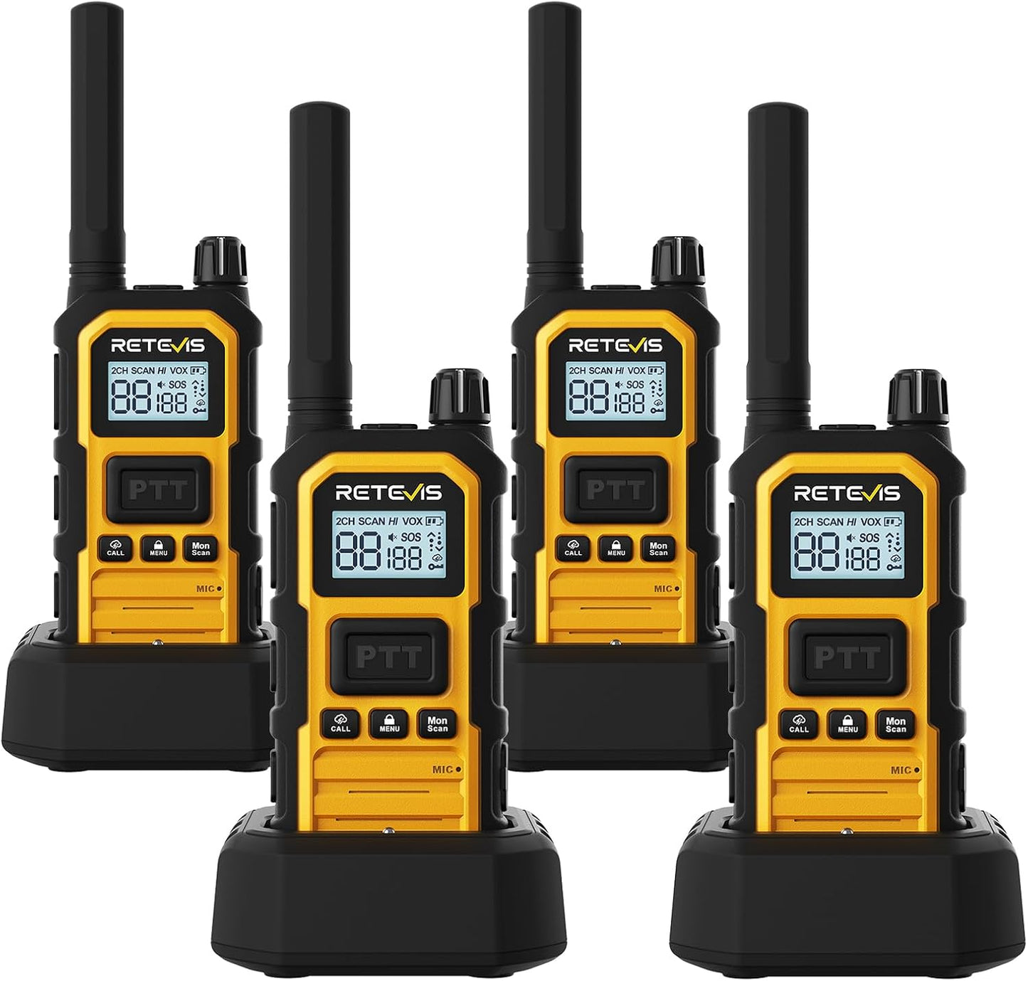 Walkie Talkies IP67 GMRS bidireccional 4 Pzas