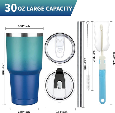 Vaso térmico acero inox 30oz con tapa y pajita