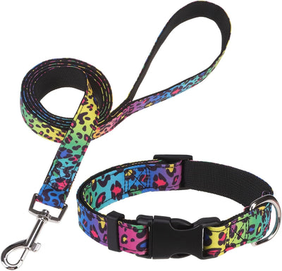 Juego collar y correa perros pequeños ajustable 5ft