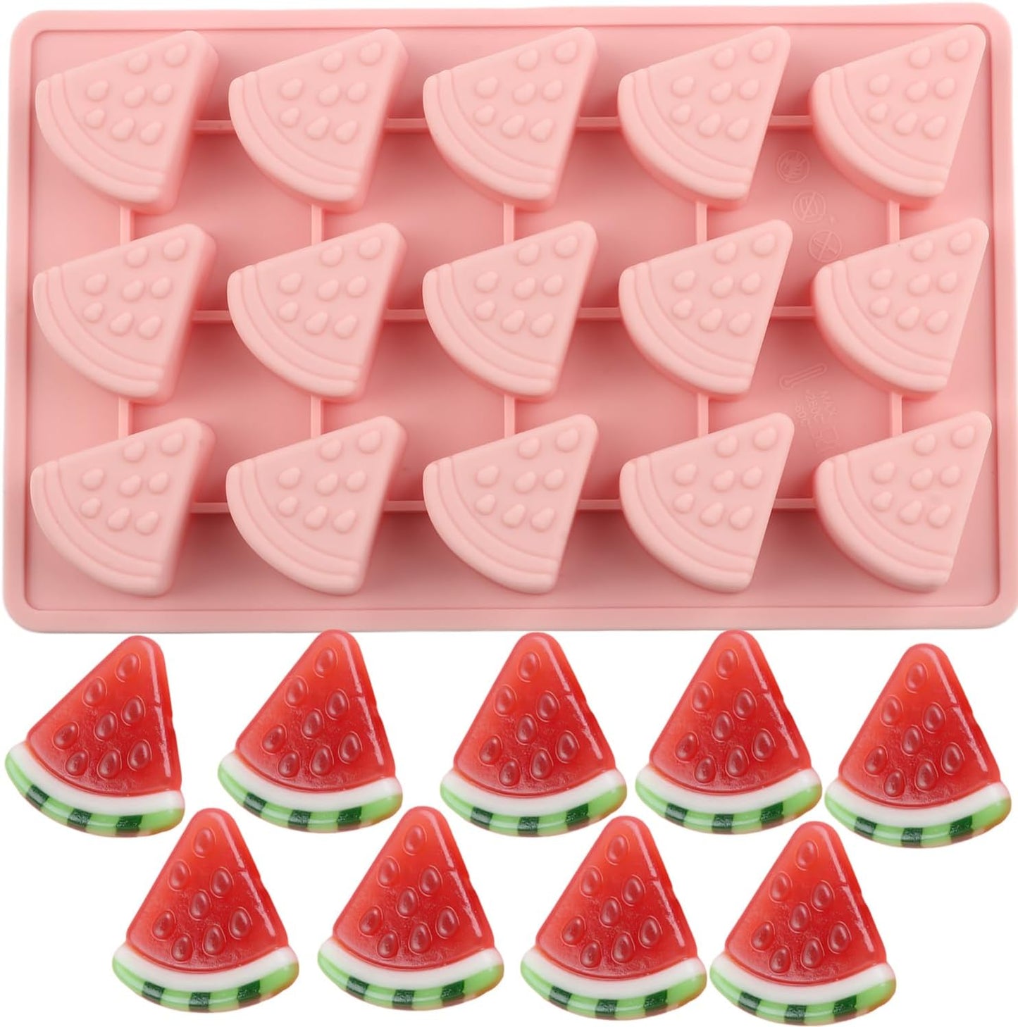 15 Moldes Caramelo Silicón Sandía Decoración Torta