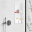 Nicho ducha acero inox 24x12pulg color blanco