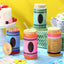 Set 4 vasos vidrio 16oz con tapas y pajitas para regalos