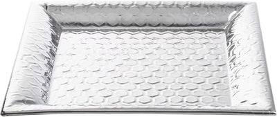 Bandeja cuadrada acero inox patrón panal 14x14pulg