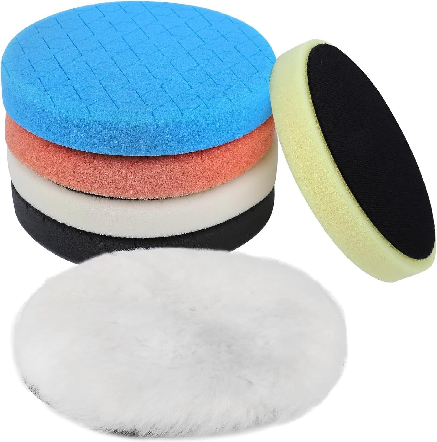 6 Pzas Almohadillas Pulido 5 y 5.5 pulg 125-140mm