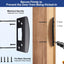 2 Pzas Placas Golpeo Resistente Agujero Grande Negro Mate