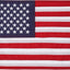 Bandera EE.UU. 20x30" poliéster estrellas bordadas