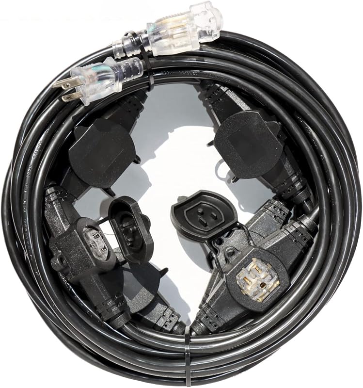 Cable extensión 50ft 3 clavijas SJTW 14 con enchufe macho