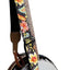 Correa banjo cuero genuino con taquilla floral rústica