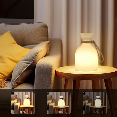 Lámpara LED portátil impermeable con mango y luces multicolor
