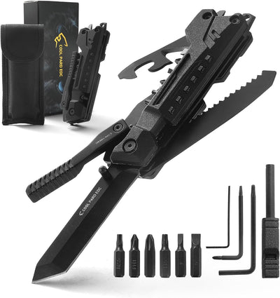 Cuchillo 17en1 multiherramienta para hombres con silbato y abridor