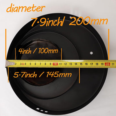 Kit toldo techo 7.9pulg con gancho placa lámpara colgante negro