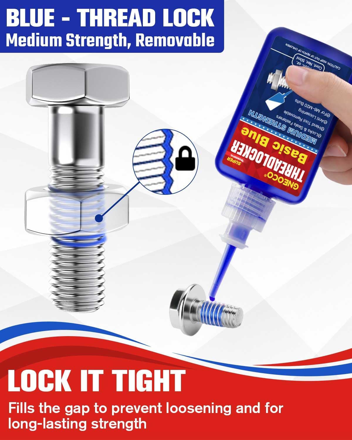 Fijador de rosca Lock Tight resistencia media azul