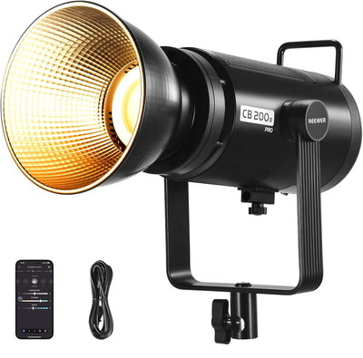 Luz LED COB 210W 2700K-6500K para estudio con control APP