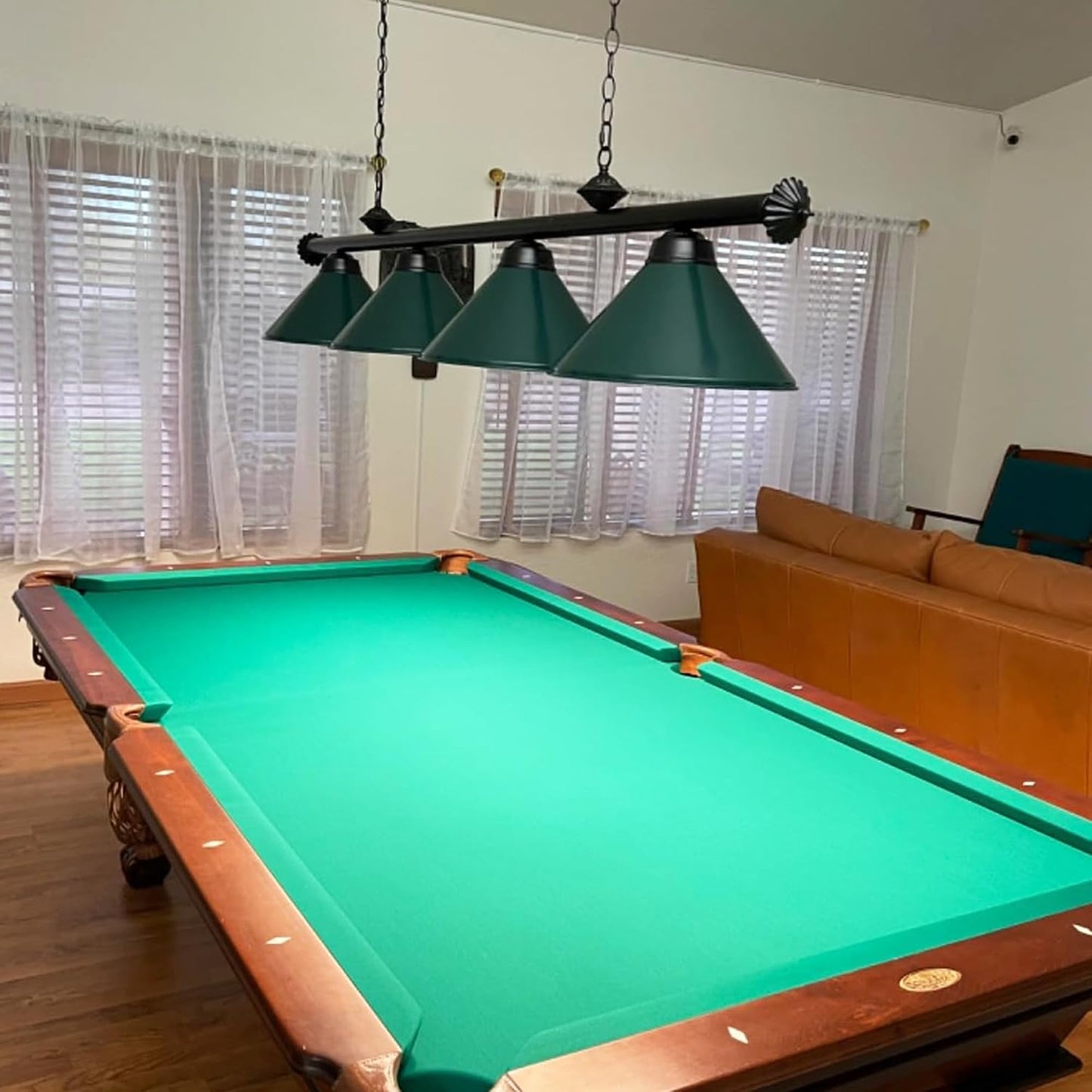 Lámpara colgante mesa billar 70pulg 4 luces 7-9ft