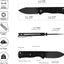 Cuchillo plegable bolsillo 7.21cm Sandvik 14c28n negro G10