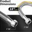 2 Mangueras Acero Inox 18" FIP x FIP para Calentadores