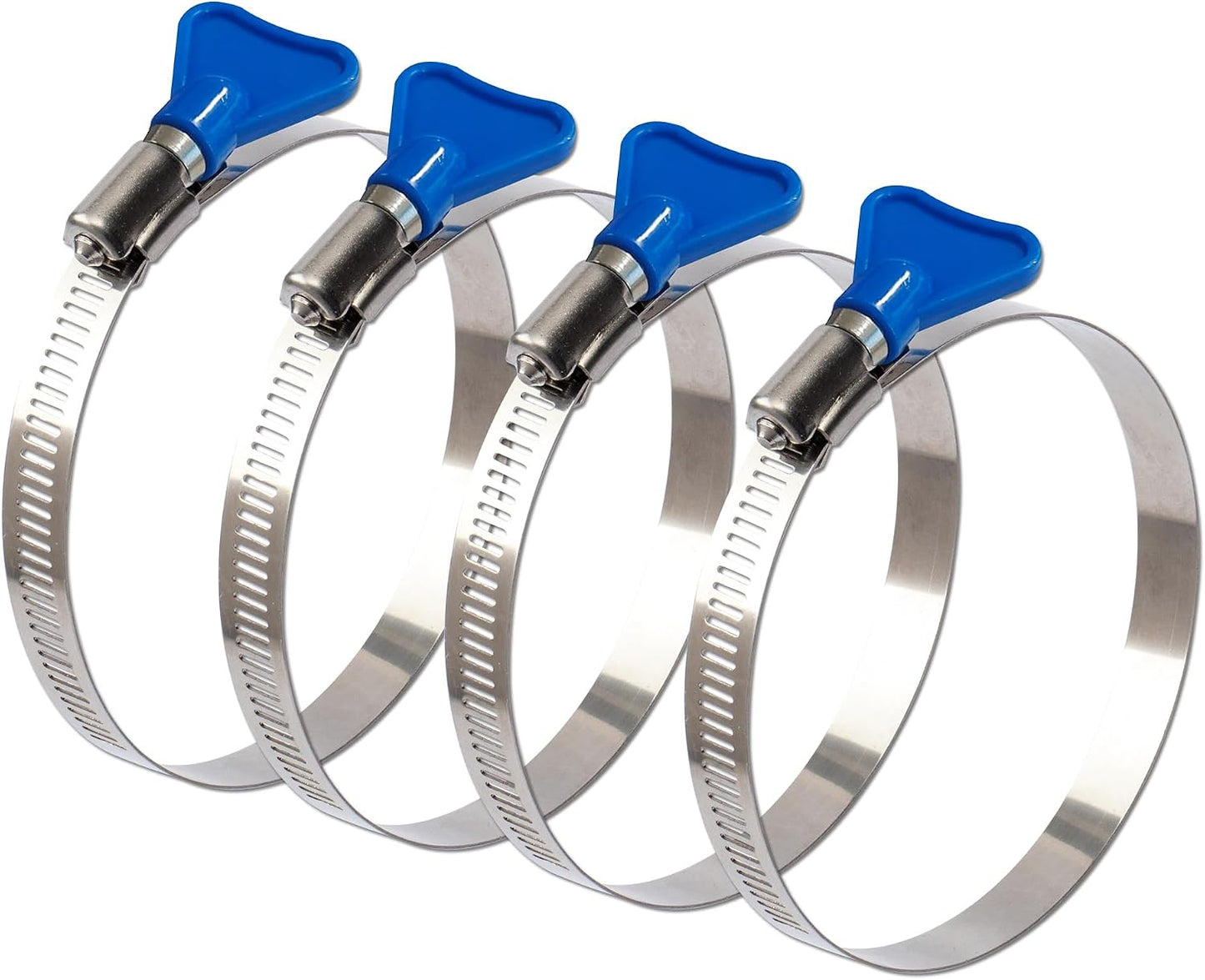 4 Abrazaderas Manguera Acero Inox 304 2.5pulg Ajustable