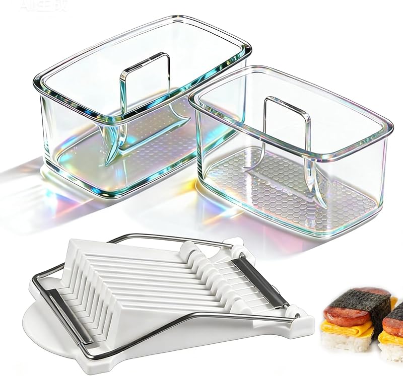 Molde Musubi 3 Pzas Antiadherente Sin BPA para Arroz